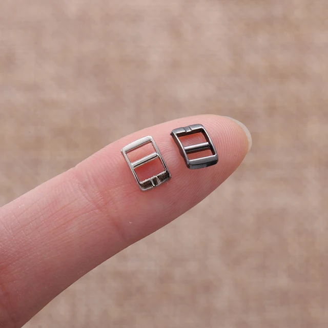 20pcs Newest 4mm Mini Ultra-small Tri-glide Belt Buckle Doll Bags Buckles Diy Doll Buttons Shoes Accessories 4