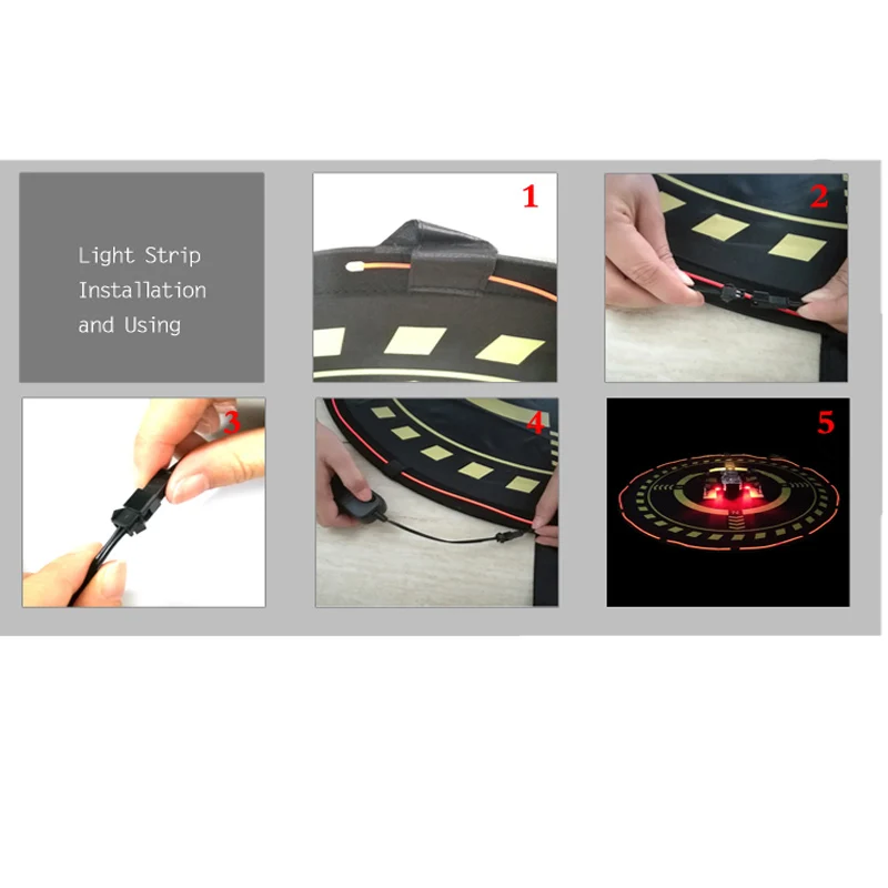 Control adjustment light Parking apron Night Landing Protective pad for For DJI phantom 3 4 pro Mavic Pro air SPARK Parrot Bebop 1 (6)