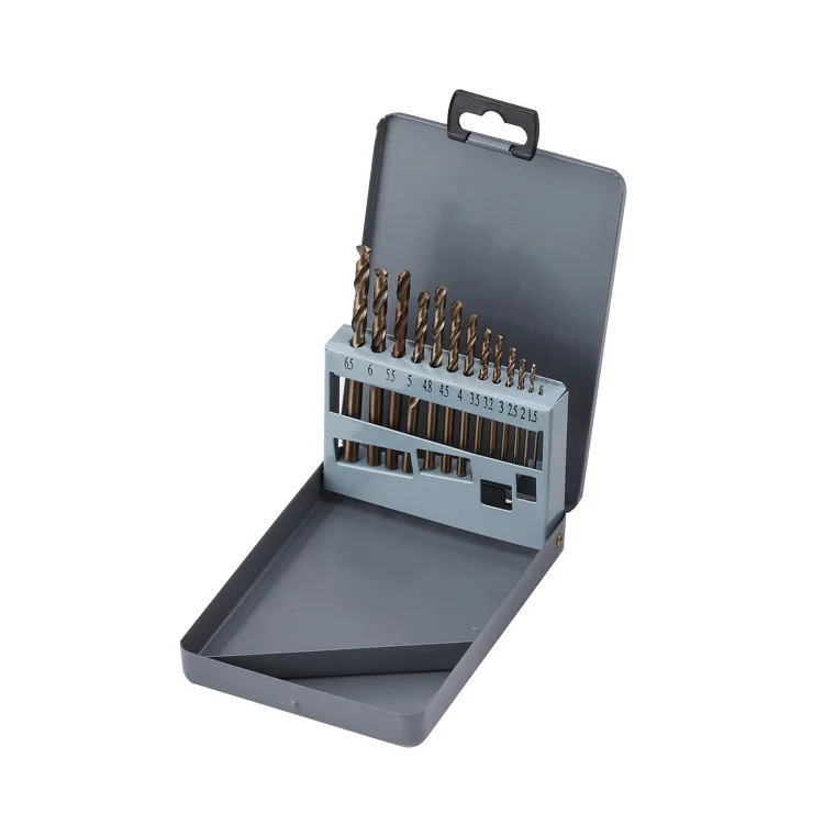 

Shanghai Endura 13 Pieces Straight Handle High-Speed Steel Cobalt Linen Flower Color Drilling Bit Set E0401
