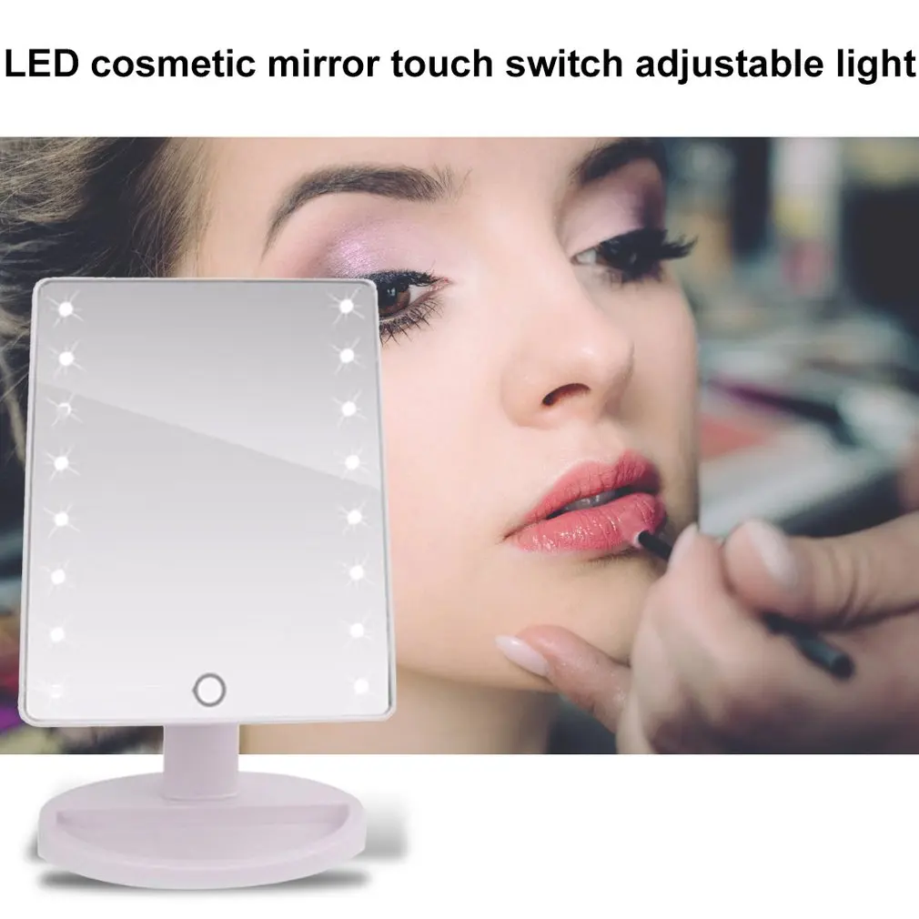 Зеркало для макияжа Led настольное Зеркало сенсорный выключатель настольный датчик регулируемый свет туалетный принцесса зеркало косметическое