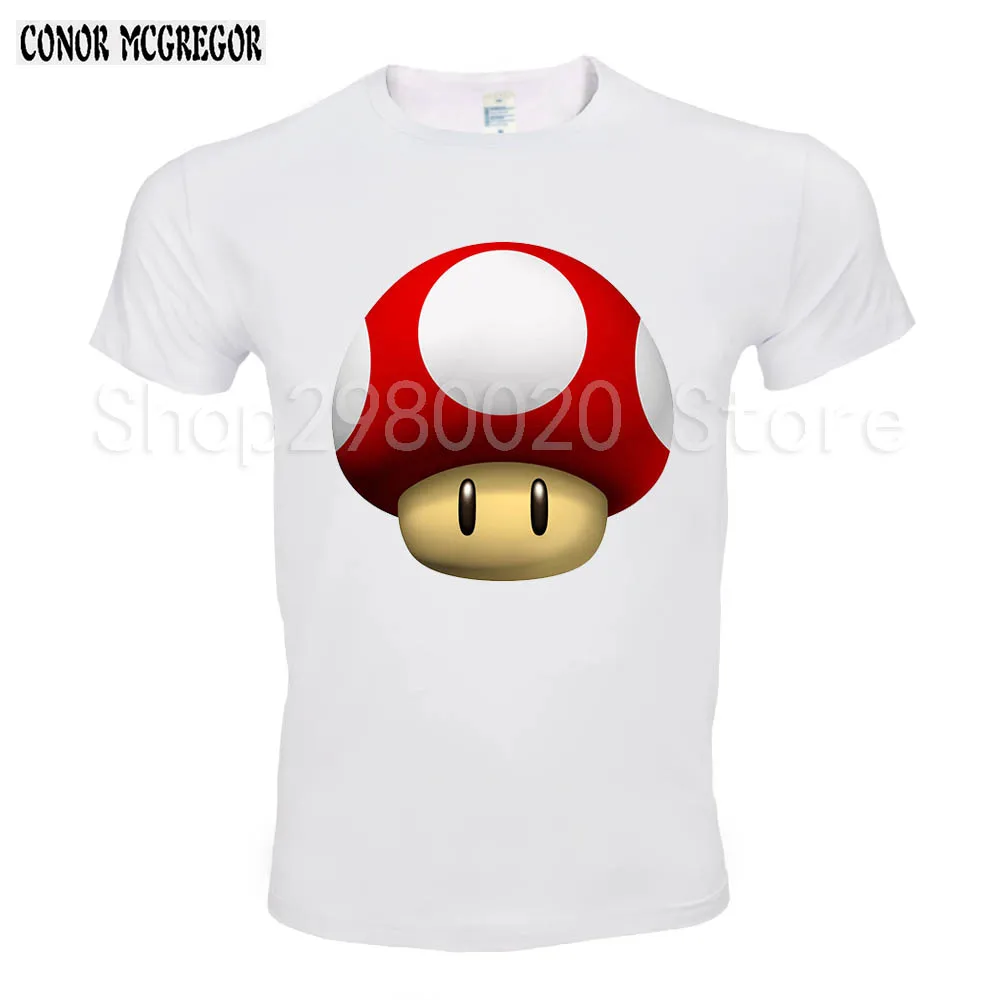 

2020 New Arrival Men's Fashion Iron Man Mario Design T Shirt Cute Mushroom Printed T-shirt Cool Tops Short Sleeve Tees