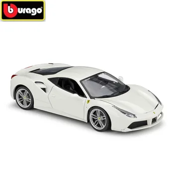 

BBURAGO 1:18 FERRAR 488 GTB Die-casting Simulation Alloy Red Car Model Gift Collection Metal Toy Ornaments for Kids with Box
