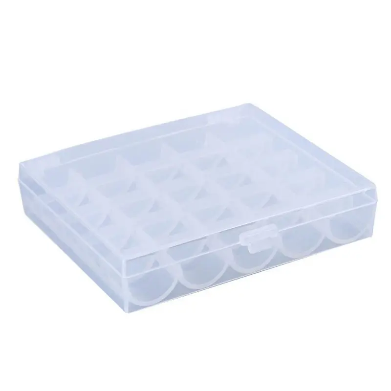 Пустая коробка с 25 бобины для шитья машины пластиковые катушки для дома ручной работы аксессуары Швейные Инструменты#7 - Цвет: no bobbins box