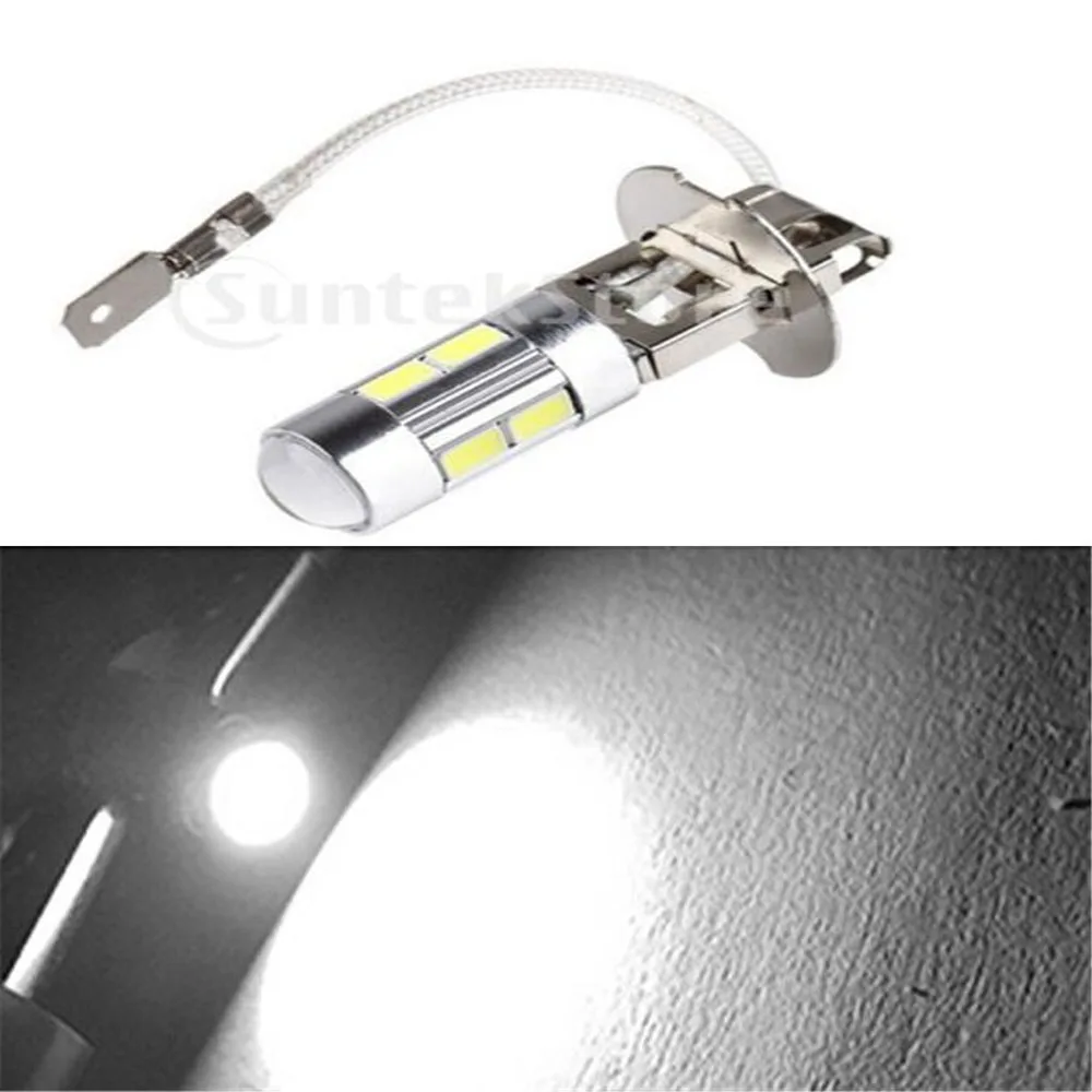 Car Auto H3 5630 SMD 10 LED White Driving Fog Headlight Light Lamp 6500K