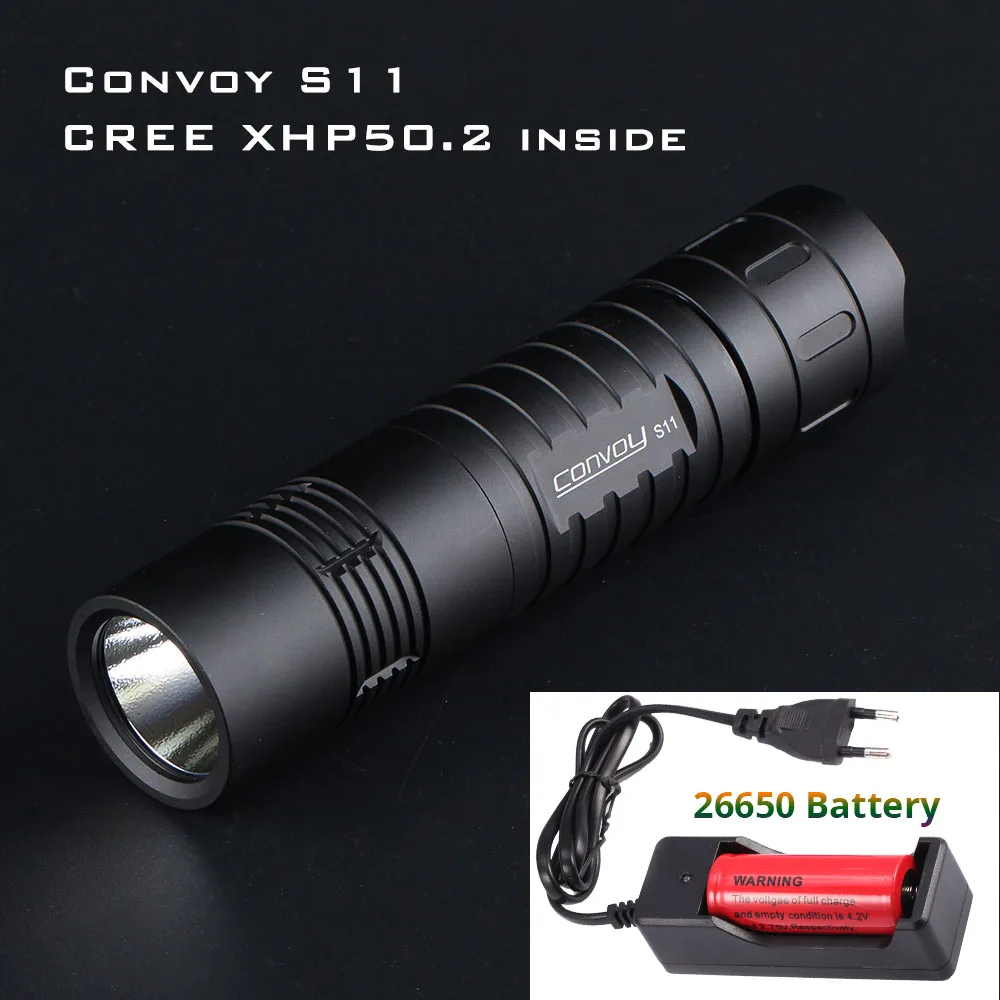 Convoy S11 с батареей XHP50.2 use 18650 - Испускаемый цвет: with battery