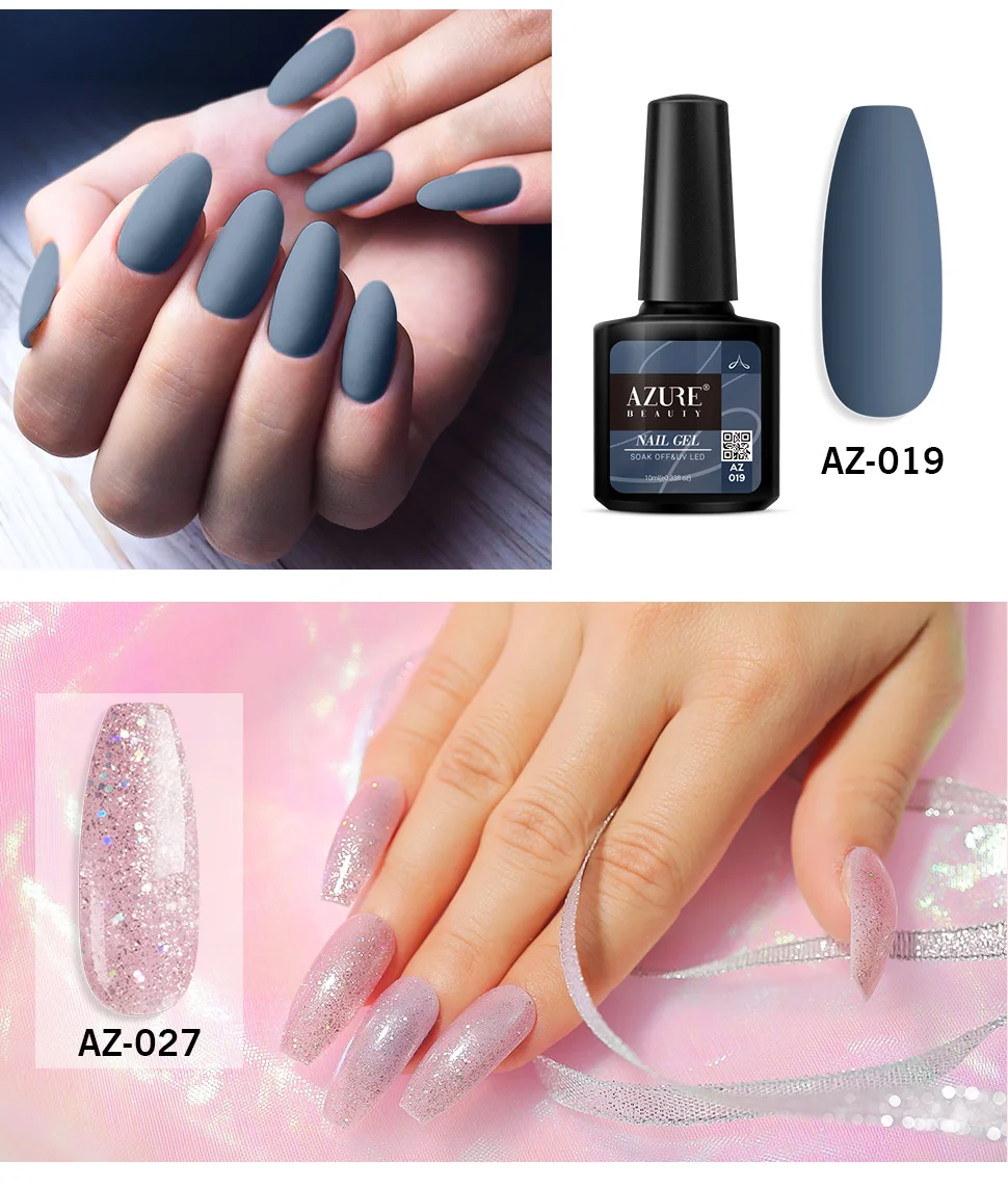 Azure beauty 5 шт./лот новейший фиолетовый цвет серии УФ набор гель-лаков для Ногтей Стойкий Гибридный лак Полупостоянный блестящий гель