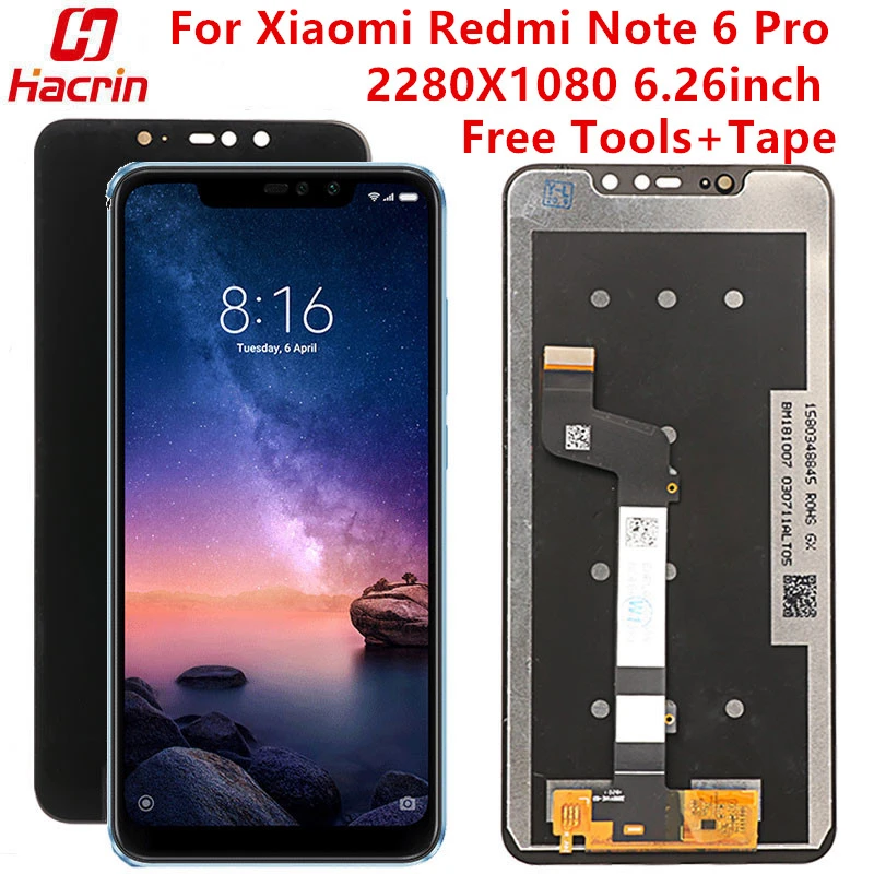 Voor Xiaomi Redmi Note 6 Pro Lcd Scherm Touch Screen Vervanging Met Frame Geen Dode Pixel Getest Scherm Op Voor Redmi Note 6 Pro Aliexpress Cellphones Telecommunications