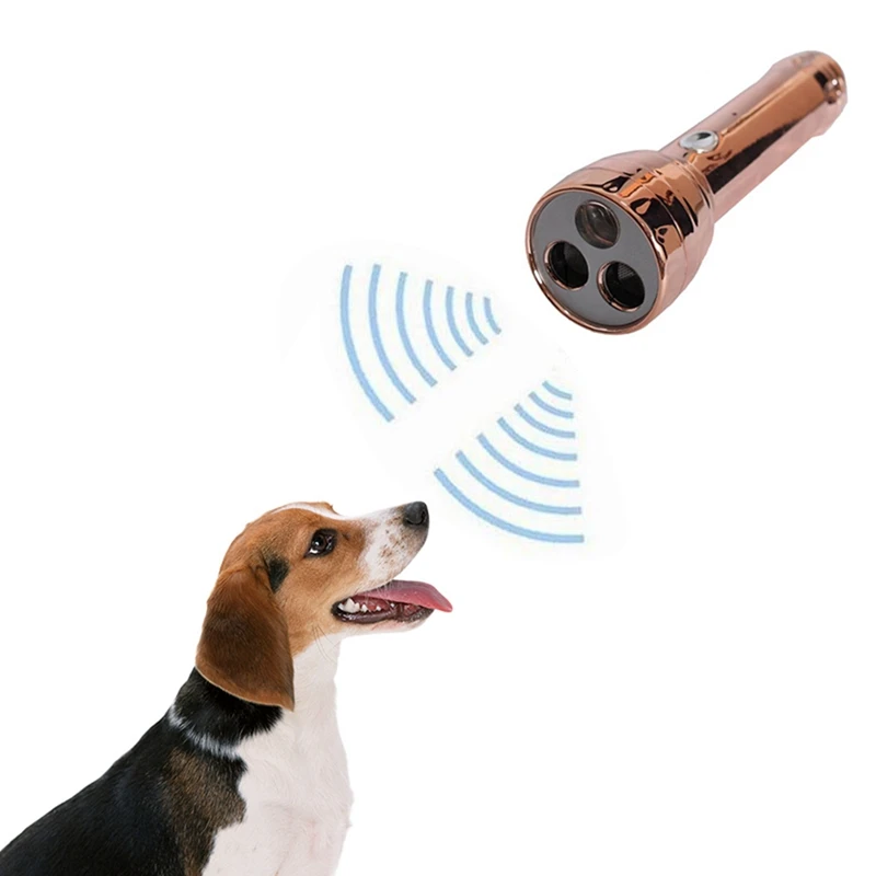 Питомец собака репеллент тренер Анти лай с светодиодный фонарик устройство для обучения собак