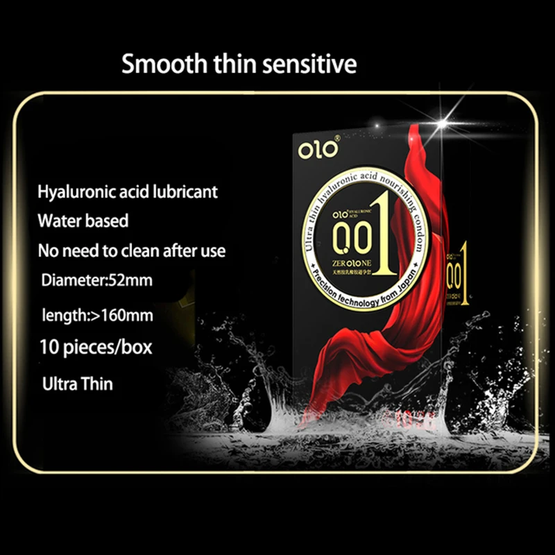 10pcs Olo Condom Hyaluronic Acid Safety Granules Thread 001 Adult Products Stimulation Safe And Comfortable Sex Products 5