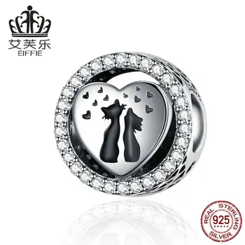 

Cat Love wholesale Diy 925 silver original letter beads for jewelry making Fit pandora charms bracelet