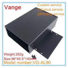 2 шт./лот, черная распределительная коробка 96*45,5*140 мм 6063-T5, алюминиевый корпус прибора, чехлы для проводов, соединителей, электронных корпусов