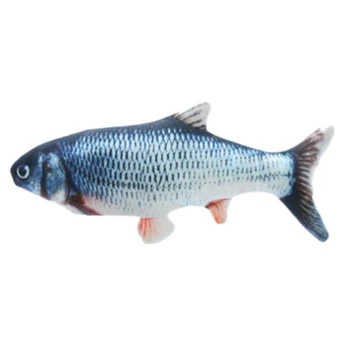 

Cat Wagging Fish Realistic Plush Simulation Electric Doll Fish Plush Toy Interactive Gifts Fish Catnip Toys Stuffed Pillow Doll