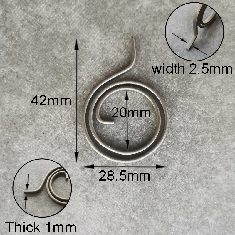 

Door knob Handle Replacement Spring Lever Latch Internal Coil Repair spindle lock torsion spring flat section wire