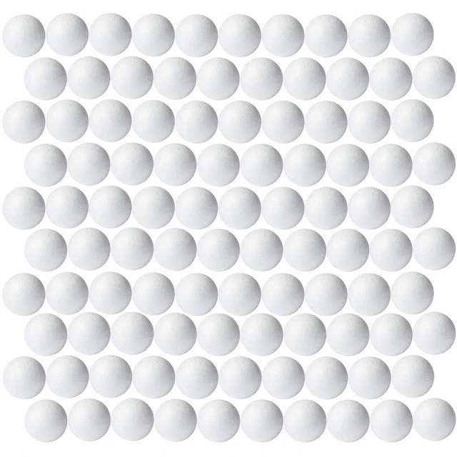 10X White Foam Balls Spheres 3 inch Bulk - Smooth and Round Polystyrene