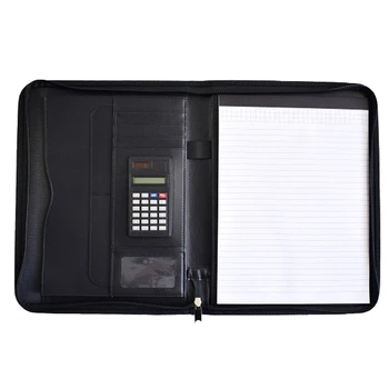 

A4 Multi-Function Business Zipper Manager with Calculator Spot PU Folder Data Contract Package