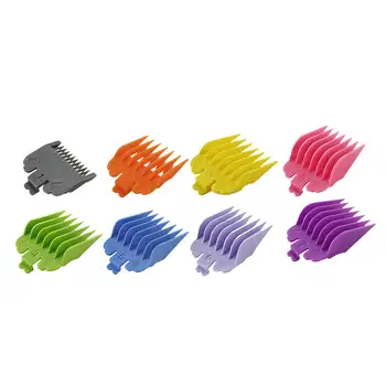 

8 Colorful Guide Sizes Comb Multiple Sizes Metal Limited Combs Hair Clipper Tool Oil Head Fader 8 Color