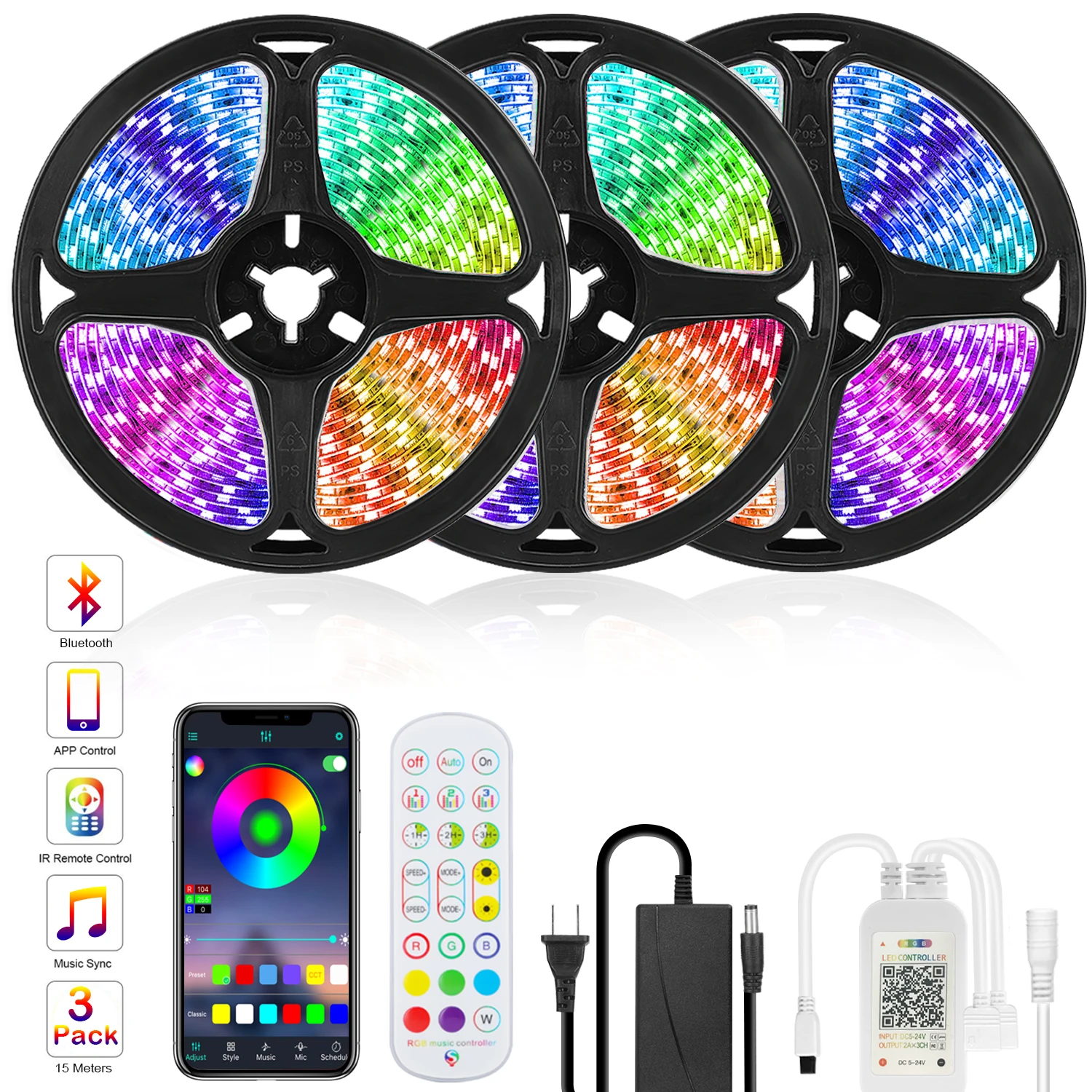 Goodland Светодиодная лента RGB светильник 12 В s 5050 2835 гибкая Диодная для комнаты