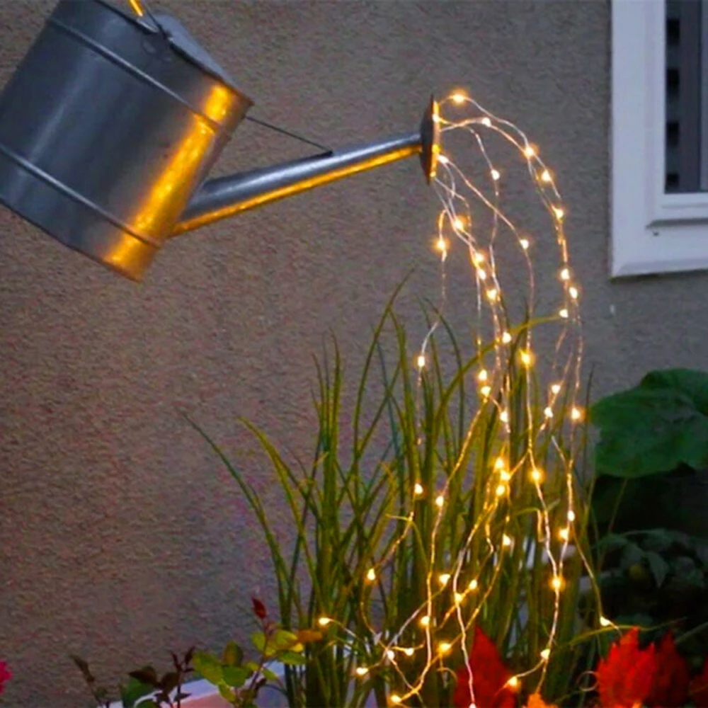 Details about   Solar Waterfall Vines Fairy String LED Lights Colorful Copper Wire for Garden 