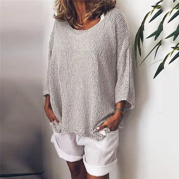 

Clothing For Women Autumn Loose Casual Women Fashion Sleeve Long Round Neck Sweater Sudadera Mujer Dropship L#22