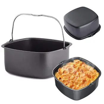 

Square Non Stick Cake Mold Baking Tray Pan Roasting Basket Bakeware Mould Air Fryer Accessories