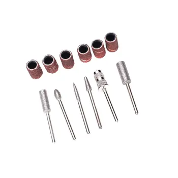 

6 Pcs Nail File Set Manicure Pedicure Diamond Nail Bits Set Sanding Band Nail Art Drill KIT For Electric Nail File/Drill