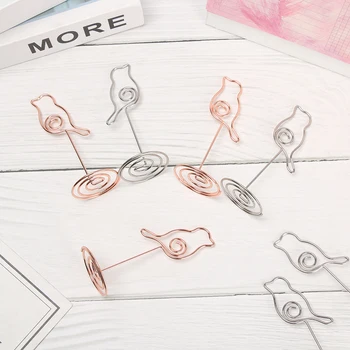 

1PC Cute Bird Shape Metal Number Stand Place Card Holder Photo Clip Table Party Desktop Decoration Supplies