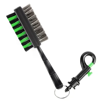 

Bristles Ergonomic Handle Soft Nylon Sports Portable Ball Putter Wedge Oversized Head Dual Sided Golf Club Brush Groove Cleaner