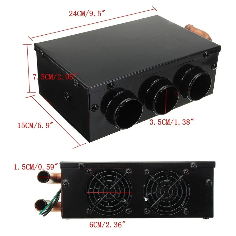 12V24V 3 отверстия многофункциональный автомобильный обогреватель лобового стекла Defogger Defroster вспомогательный обогреватель для RV, Автоприцеп, грузовики, лодки