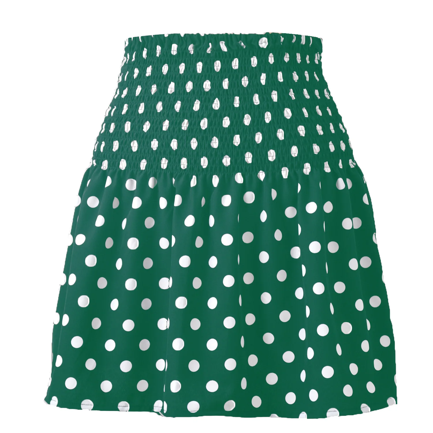 European and American plus size women's summer loose skirt high waist super elastic cross-border polka dot print skirt summer skirts Skirts