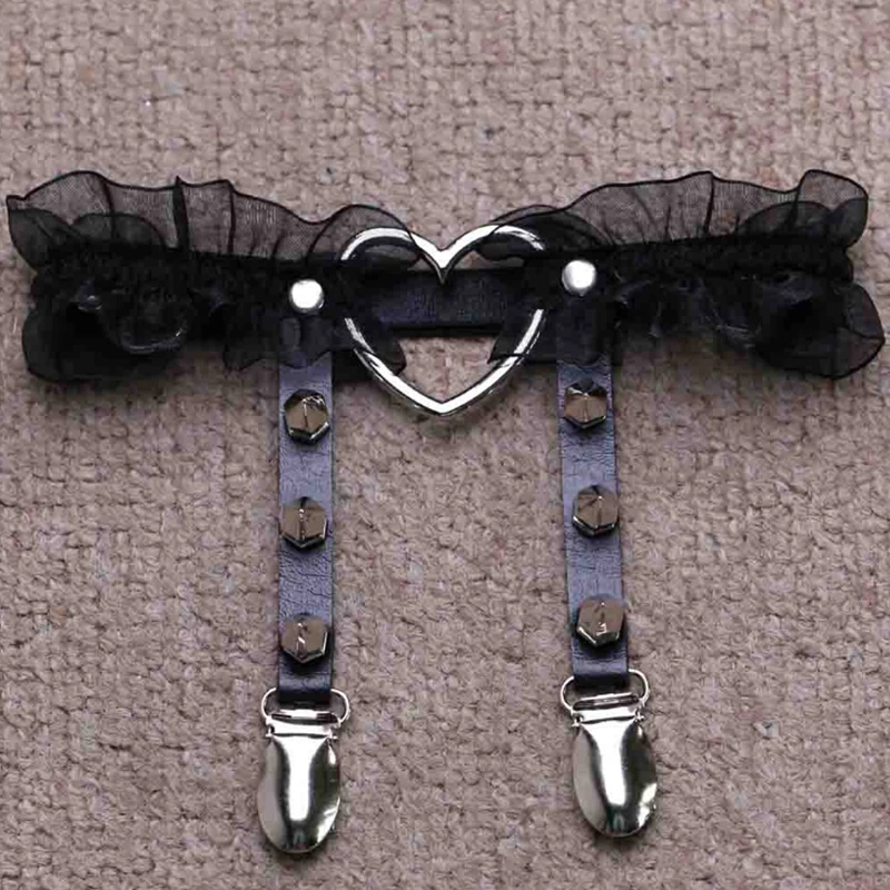 1 шт., женское сексуальное кожаное кружевное кольцо для ног, подвязка на бедро, пояс для чулок, ручная работа, панк, искусственная кожа, сердце, подвязки, 2 стиля - Цвет: as pic