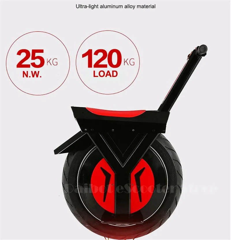 Daibot Electric Scooter 60V One Wheel Self Balancing Scooters 17 Inch Brushless Motor 500W Electric Unicycle Scooter For Adults  (6)