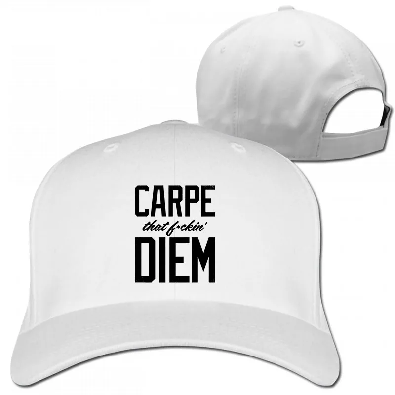 Carpe Diem бейсбольная кепка для мужчин и женщин, Кепка-Дальнобойщик, модная Регулируемая Кепка - Цвет: 1-White