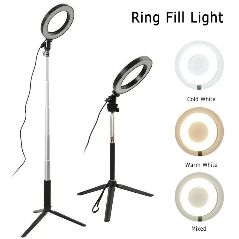 

Photographic Lighting LED Studio Ring Light Photo Video Lamp Light Dimmable Tripod Selfie Camera Live Fill Phone Photo Studio