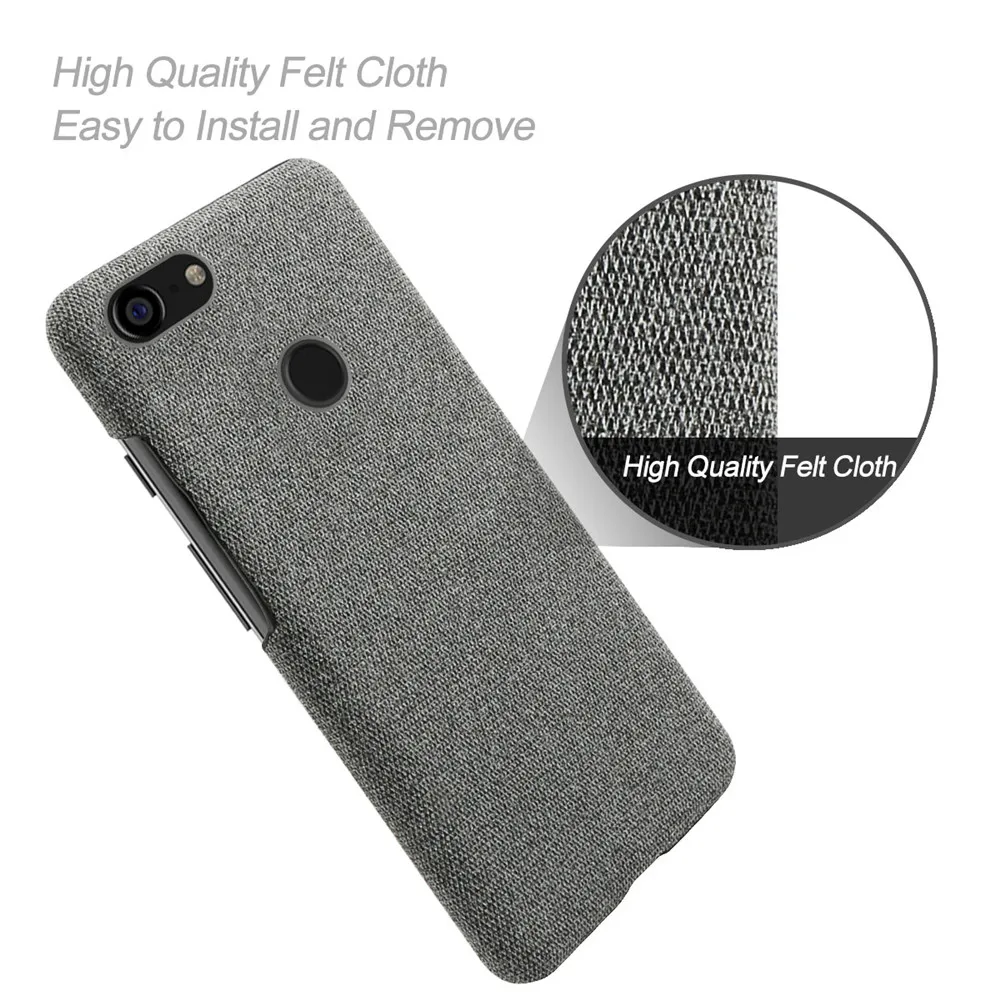 Cloth Cases for Google Pixel 3 3XL Case Slim Retro Cloth Hard Phone Cover For Pixel3 3 XL Pixel3XL Coque Funda Capa 4