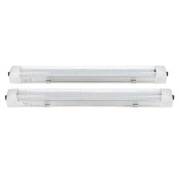 

Pair 108 LED Interior Car Light Strip led lights Waterproof Lamp Bar with ON OFF Switch 6000K For Car Van Bus Caravan RV