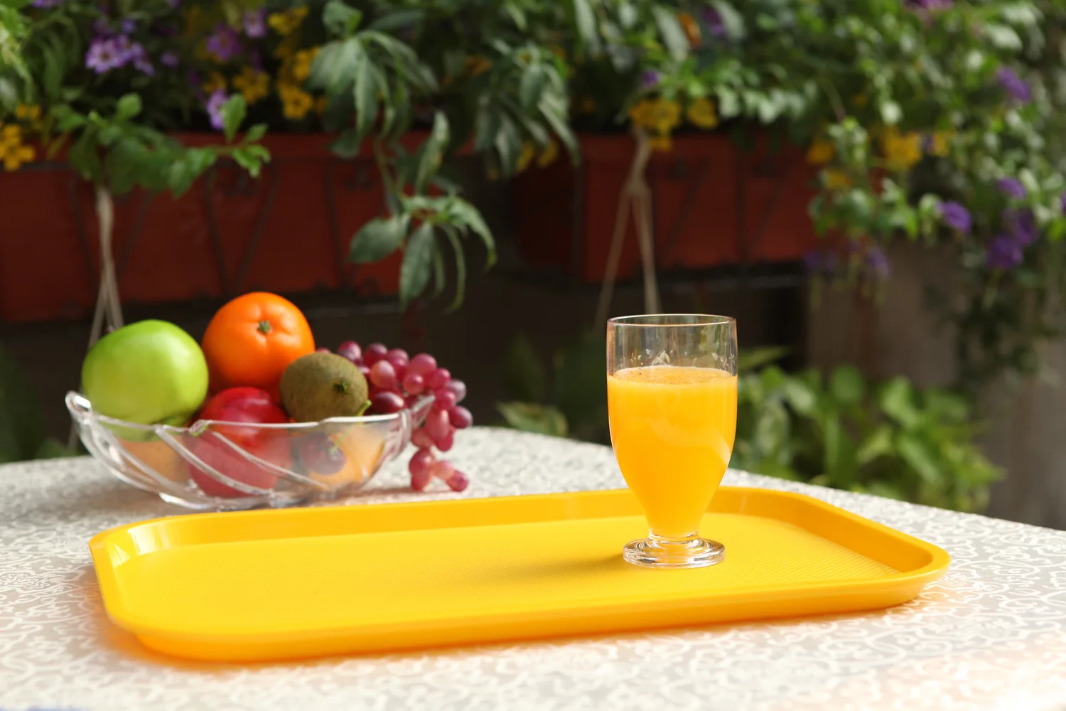 Chinese Style Fast Food Tray Rectangular KFC Plastic Tray Canteen Tableware Hotel Thick Anti-slip Tray