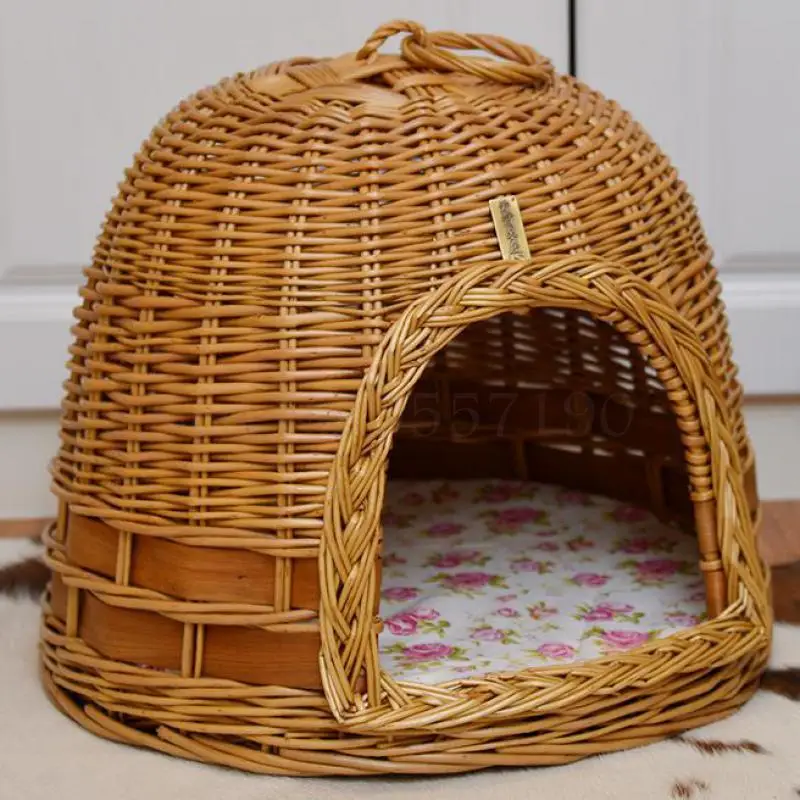 Питомник для собак питомник кошек willow art Плетеный Из Ротанга летний Съемный и