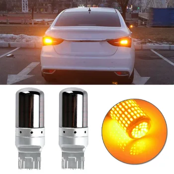 

Chrome silver Turn Signal Light Super bright Bulbs Set Accessories Car