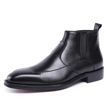 

Men's dress high top business leather shoes leather men's boots short boots pointed Martin boots men's fashion boots