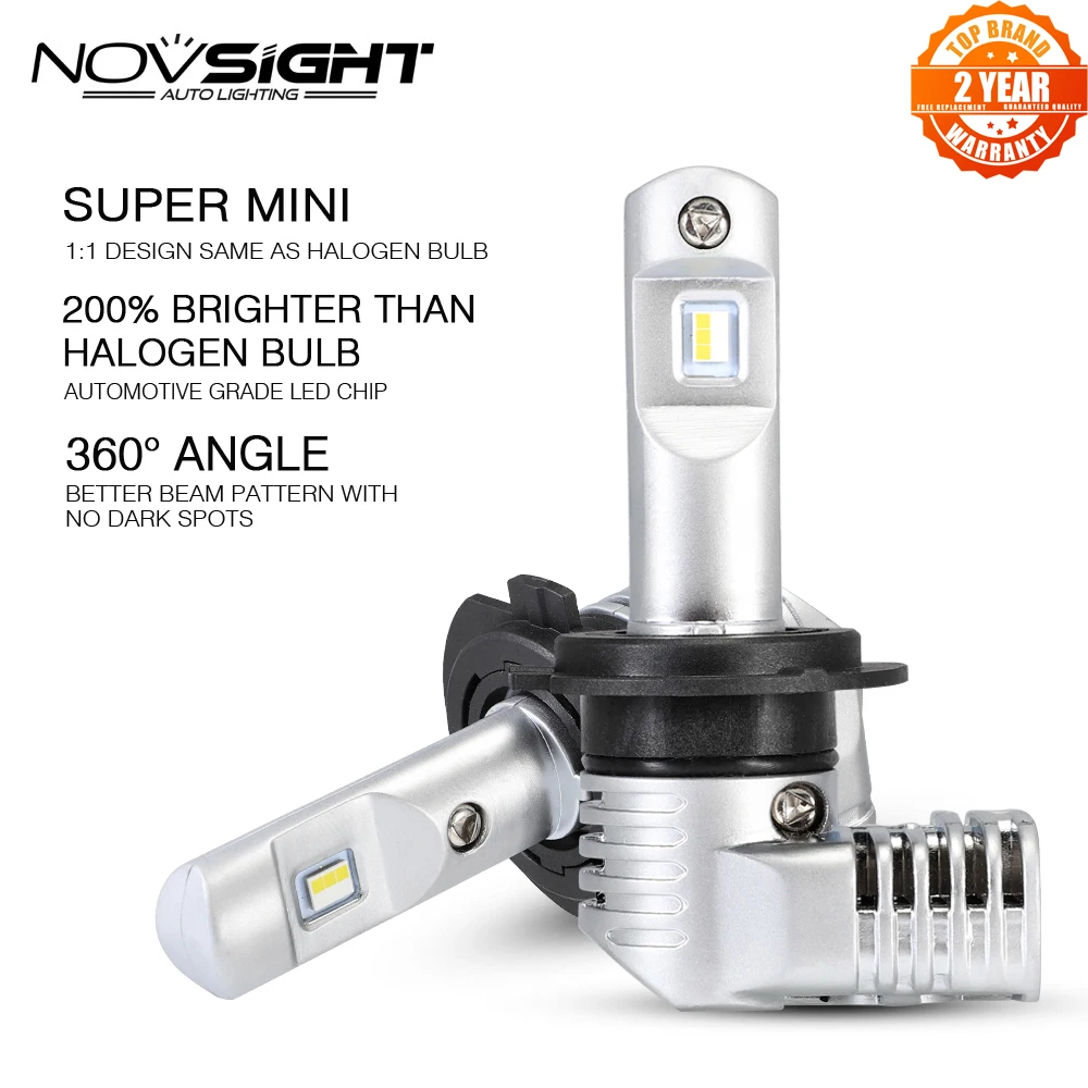 1:1 DESIGN NOVSIGHT H7 Led H4 Car Headlight Bulbs H11 H16JP 9005 9006 9012 P13 PSX24W PSX26W 50W 10000LM 6500K Auto Headlamp