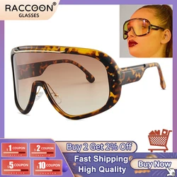 2022 Fashion Cool Oversized Shield Mask Style Polarized Sunglasses Women Sunshade Shadow Brand Design Goggle Men Sun Glasses