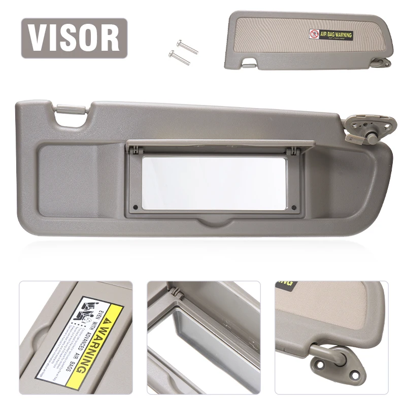 For Honda Civic 20092011 Coupe Sedan 1pc Passenger Right Side Car Replacement Sun Visor 83230