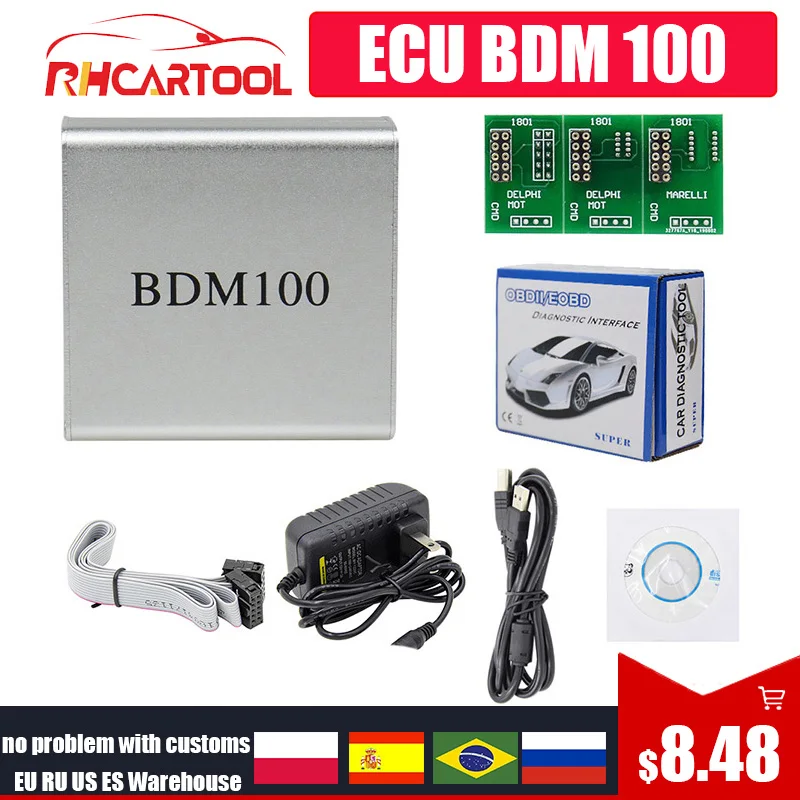 OBD2 диагностический инструмент BDM 100 ECU Программатор чип Тюнинг Рамка bdm100 CDM1255