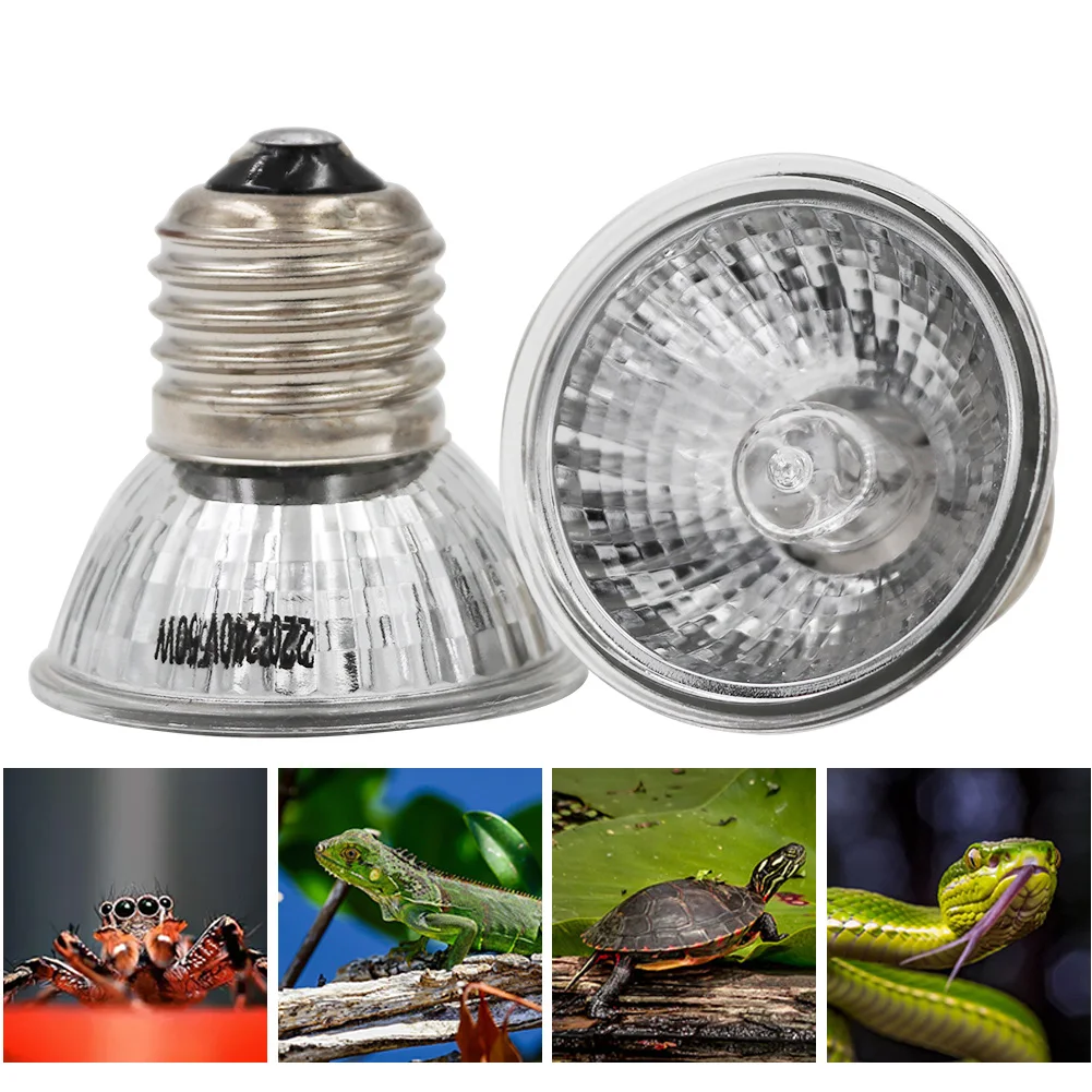 25/50/100W UVA+UVB Heat Emitter Lamp Bulb Light Heater for Pet Reptile Brooder 