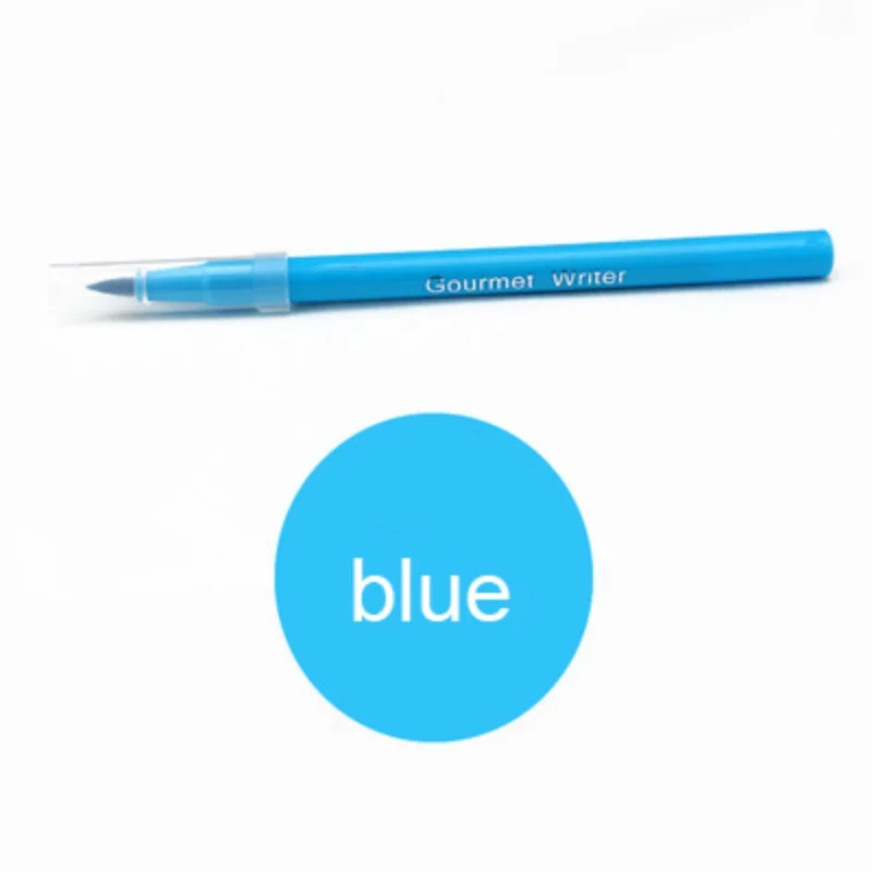 Съедобная пигментная ручка, сделай сам, пищевой ящик, цветные карандаши, FDA класс, маркеры для торта, печенья, печенья, художественные инструменты, принадлежности для выпекания - Цвет: Синий