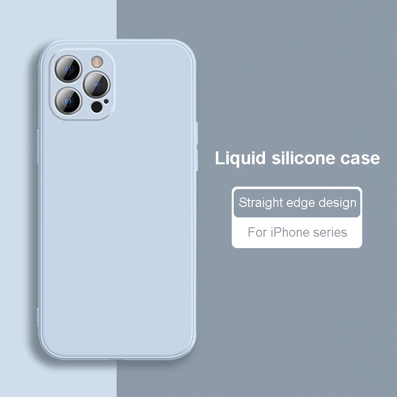 Liquid Silicone Soft Case For iPhone 12 11 Pro Max XS XR X 8 7 6s 6 Plus SE 2020 Mini Anti Drop Protective Shockproof Cover | Мобильные