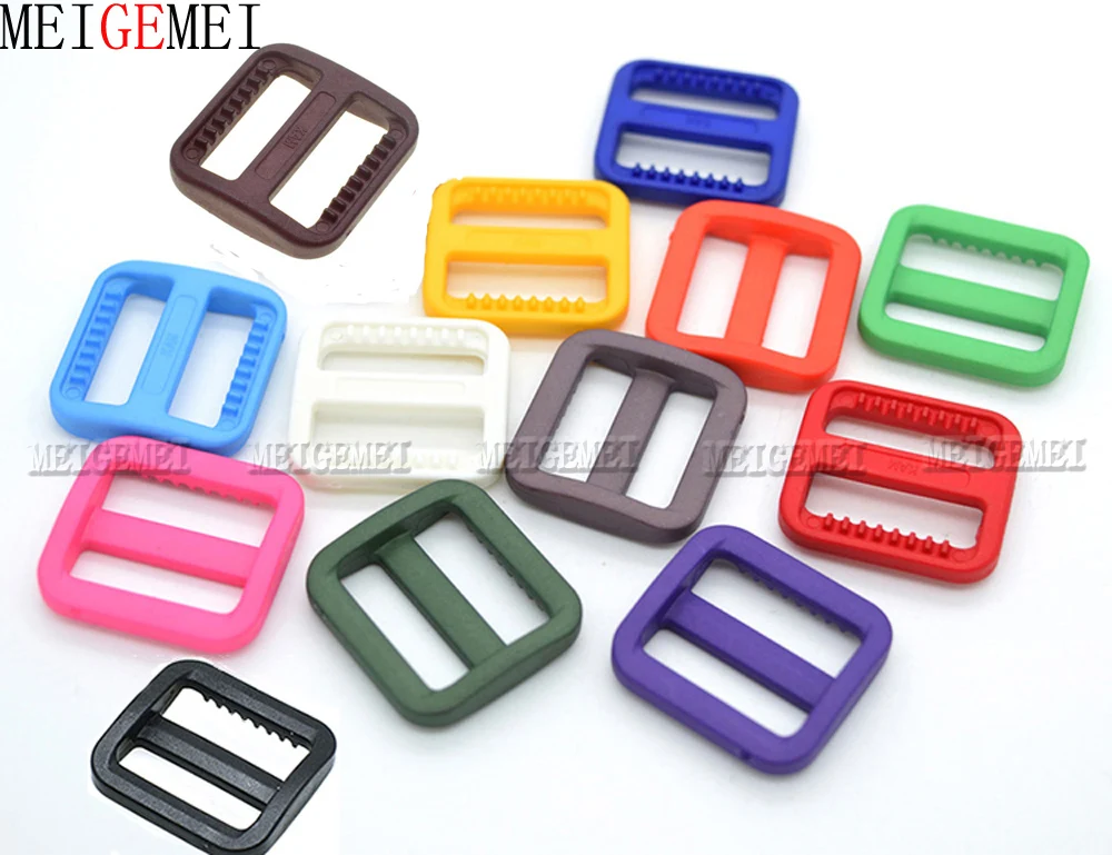 13 шт. пластмассовой красочной 3/4 &quot(20 мм) Tri-скользит слайдер Регулируемая пряжка