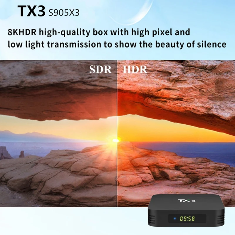 ТВ приставка TX3 Android 9 0 S905X3 8K Smart Media Player 2 Гб RAM 16 ROM 4G/5 ГГц Dual Wifi BT TANIX
