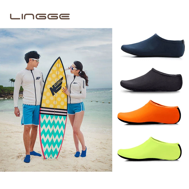

LINGGE Unisex Outdoor Beach Sandals Soft Socks Flat Non-Slip Sneakers Adults Slippers Summer Swimming Water Breathable Shoes