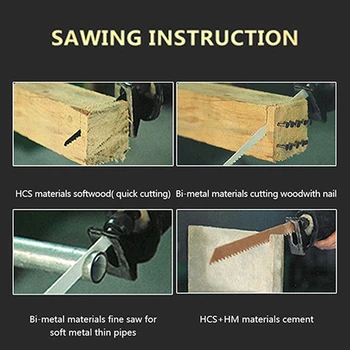 

1Pcs Reciprocating Saw Blade Curve Saw Blade Pneumatic Saw Blade S122VF Woodworking Accessories Parts